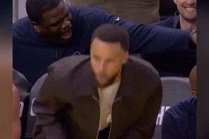 笑死我了，库里场边搞怪原来骨子里也是个逗比😂